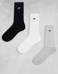 [New Balance] New Balance embroidered logo crew socks 3 pack in multi M MULTI