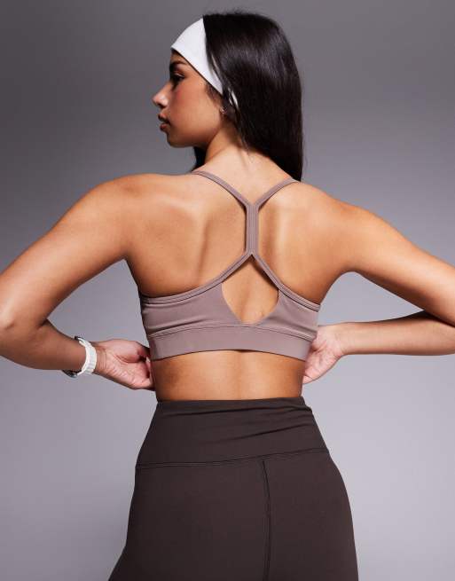 New Balance Essential sports bra in brown, 4 of 4