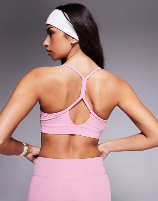 New Balance Essential sports bra in pink, 2 of 4
