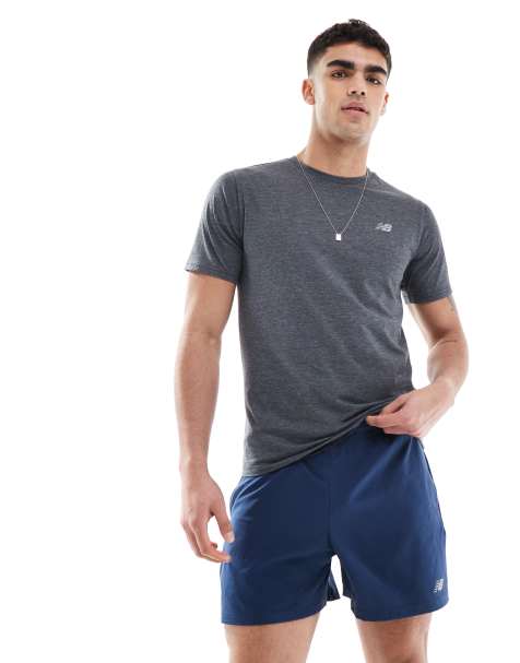 New Balance - Essentials - 5 inch short in marineblauw - view 1