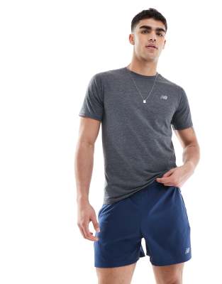 asos New Balance essentials 5"" short in navy