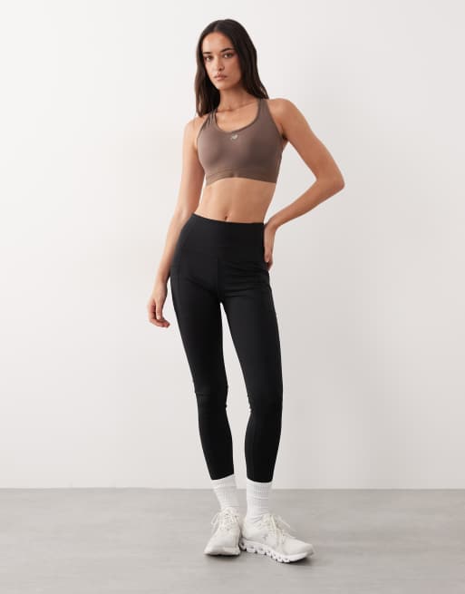New Balance - Essentials - Chokoladebrun sports-BH til løb, 3 af 4