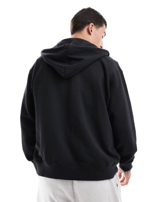 New Balance - Essentials - Giacca sportiva in spugna nera con logo, 2 di 4