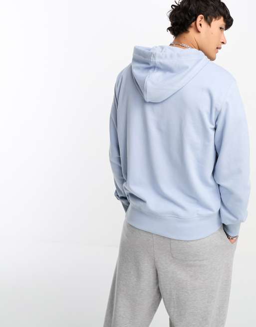New Balance – Essentials – Ljusblå huvtröja i fleece med logga, 2 av 4