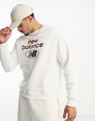 New Balance Essentials Novelty Sweatshirt in white