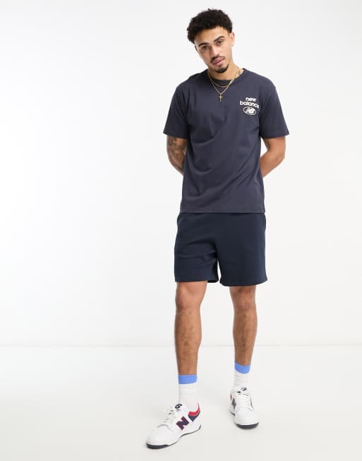 New Balance – Essentials Novelty – T-Shirt in Marineblau mit Logo, 2 von 4
