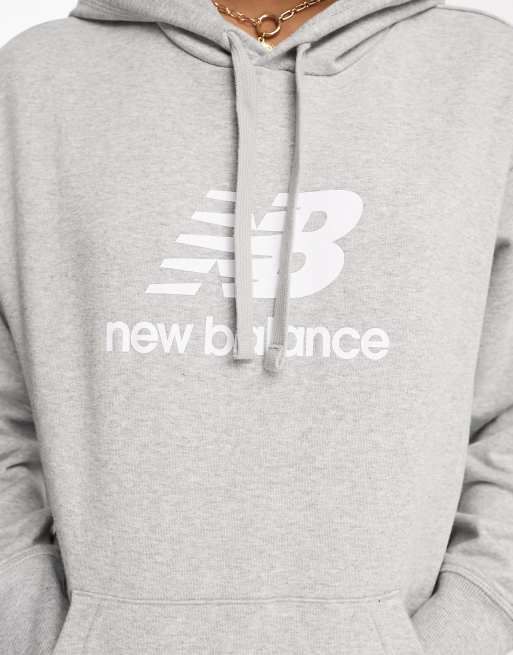 New Balance - Essentials - Sweat à capuche avec logo effet superposé - Gris, 2 de 4