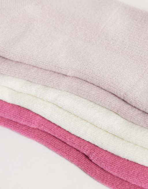 New Balance everday seasonal ankle socks 3 pack in pink and cream, 3 of 3