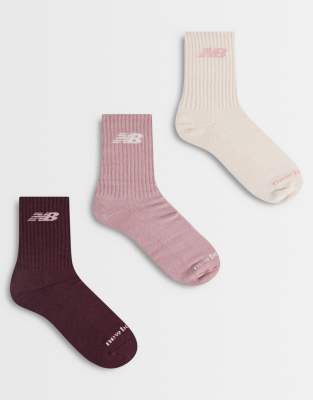 New Balance - Everyday Seasonal - 3er-Pack mittelhohe Socken in verschiedenen Farben-Mehrfarbig