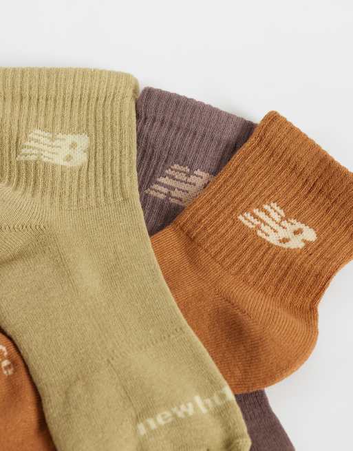 New Balance everyday seasonal ankle sock 3 pack in neutral, 3 of 3