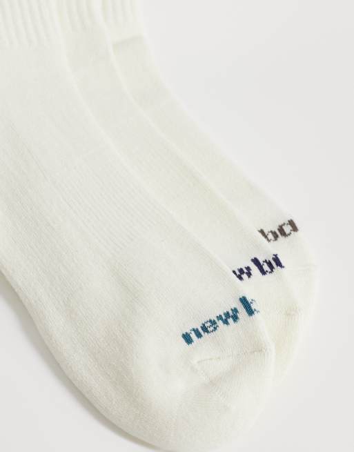 New Balance everyday seasonal crew socks 3 pack in naturals, 3 of 3