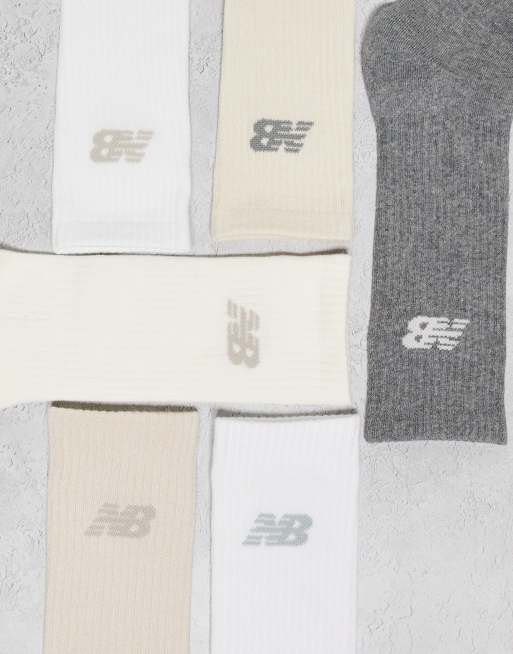 New Balance everyday seasonal crew socks in natural 6 pack , 2 of 3