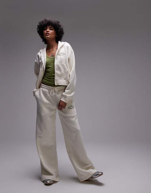 New Balance - Felpa con cappuccio in pile beige con zip, 2 di 4