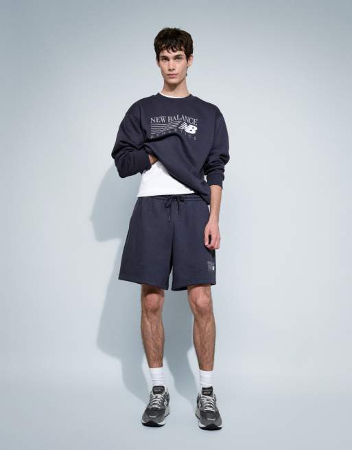 New Balance felpa in pile con grafica rivisitata nera, 5 di 9
