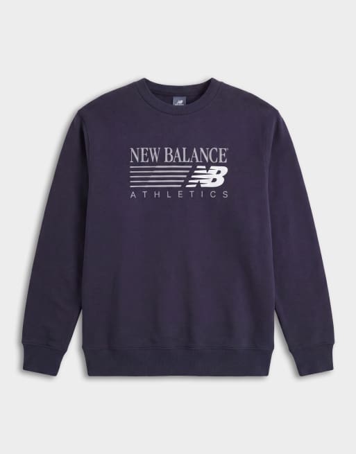 New Balance felpa in pile con grafica rivisitata nera, 6 di 9