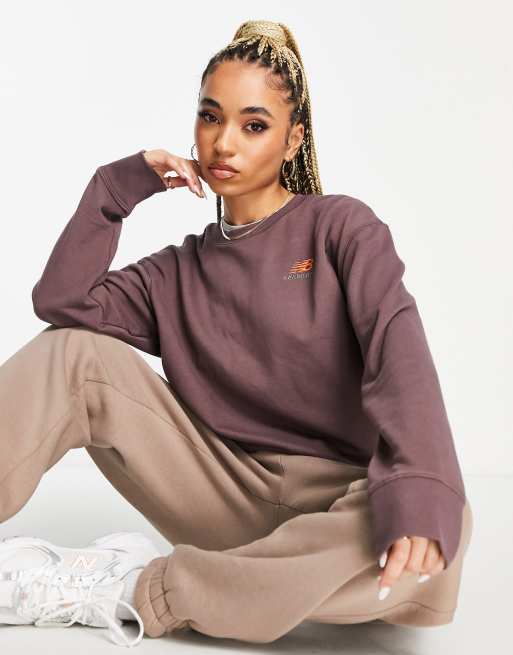 New Balance - Felpa unisex color malva