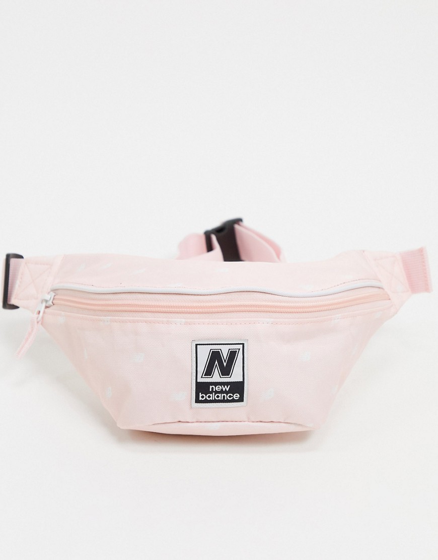 New Balance - Ferskenfarvet klassisk bæltetaske med print-Pink
