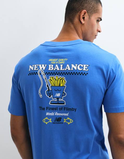 New Balance - Fish and chips - T-shirt blu uccello - view 1