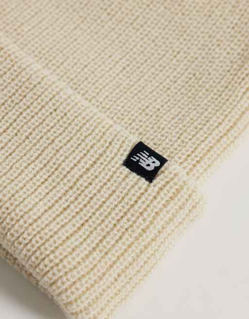 New Balance fisherman beanie in beige, 2 of 3