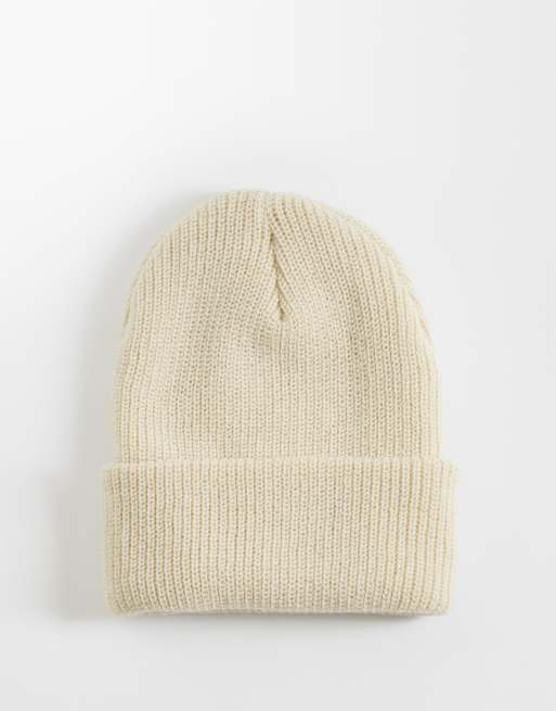 New Balance fisherman beanie in beige, 3 of 3