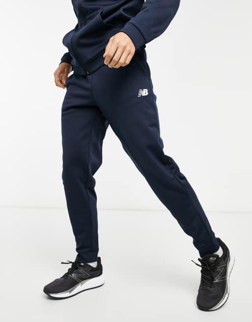 New Balance fleece joggers with logo in navy