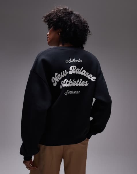 New Balance fleece sweatshirt in black - view 1