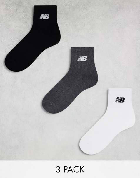 New Balance – Flerfärgade halvhöga strumpor med logga, 3-pack - view 1