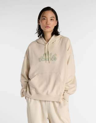 New Balance - Flower - Kapuzenpullover in Bisque-Brown
