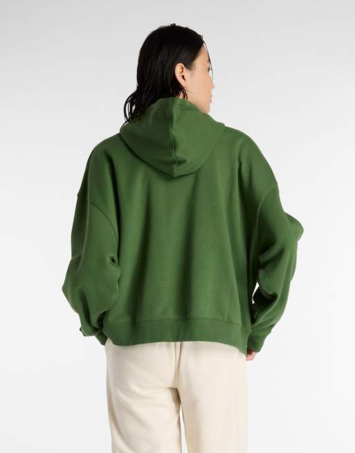 New Balance – Flower – Kapuzenpullover in dunklem Alpengrün, 3 von 4