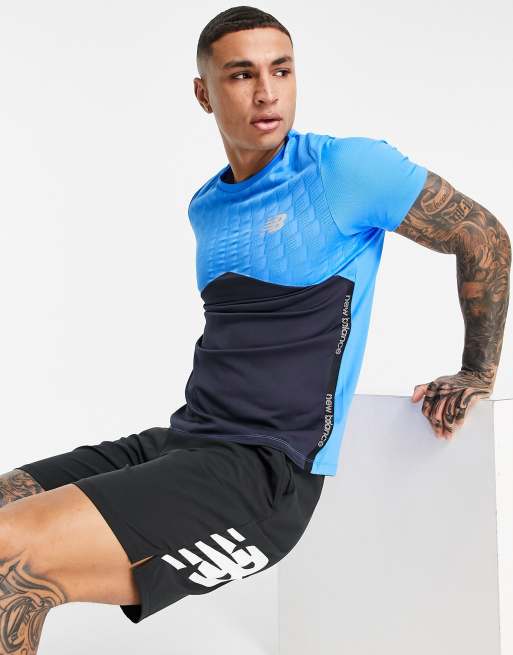 New Balance – Football – Blockfärgad blå t-shirt