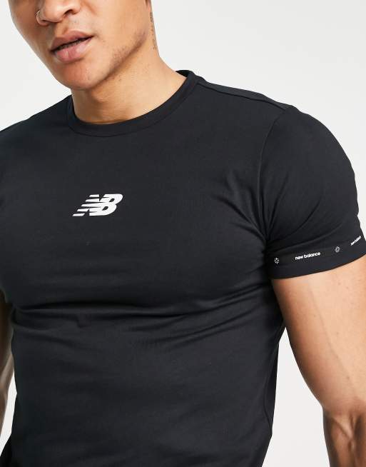 New Balance Football graft t-shirt in black and white  - exclusive to ASOS 