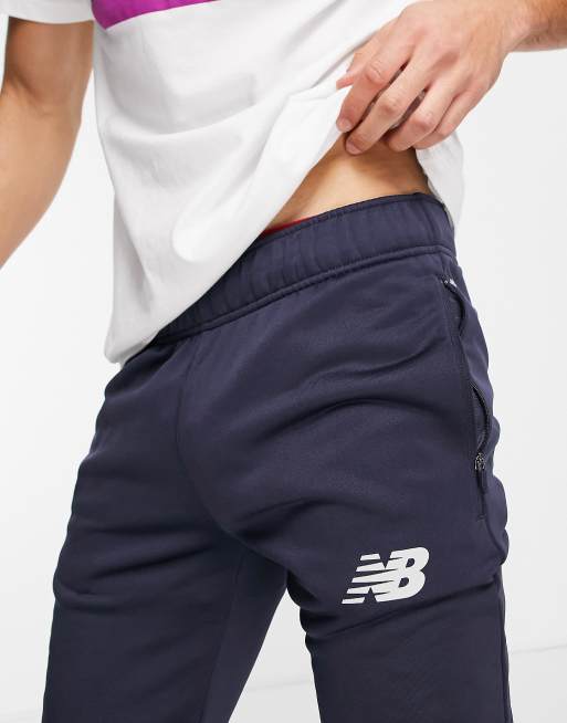 New balance mens slim fleece pants navy new arrivals