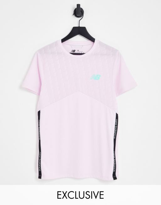 New Balance Football t-shirt in colour block lilac - exclusive to ASOS 