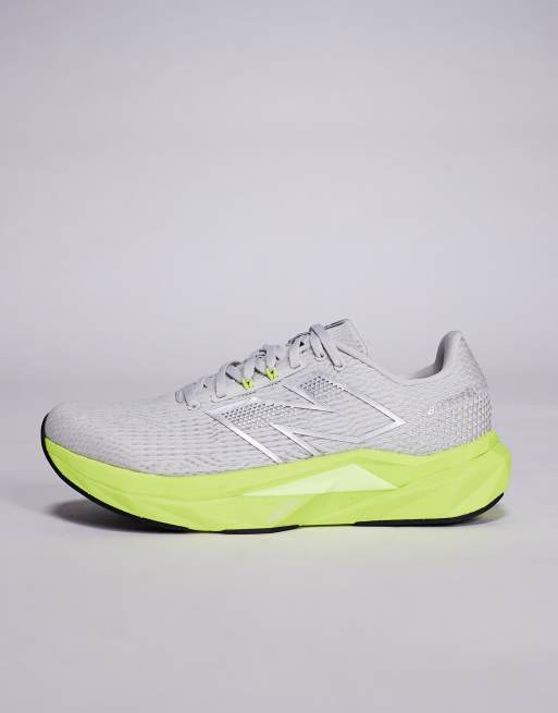 New Balance - Fuelcell Propel - Sneakers da corsa grigie e verde neon, 2 di 5