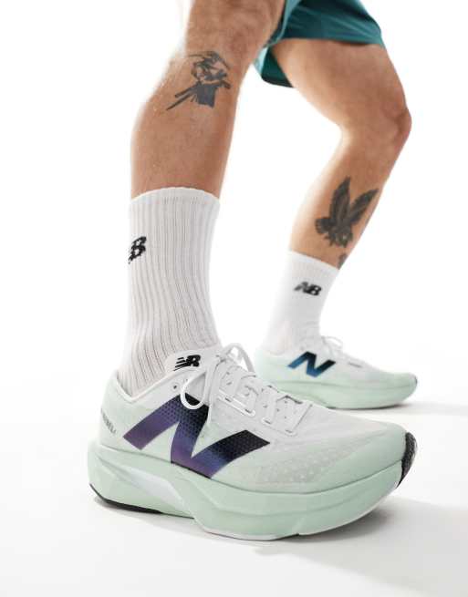 New Balance Fuelcell Rebel V4 mens running trainers in grey , 3 of 5