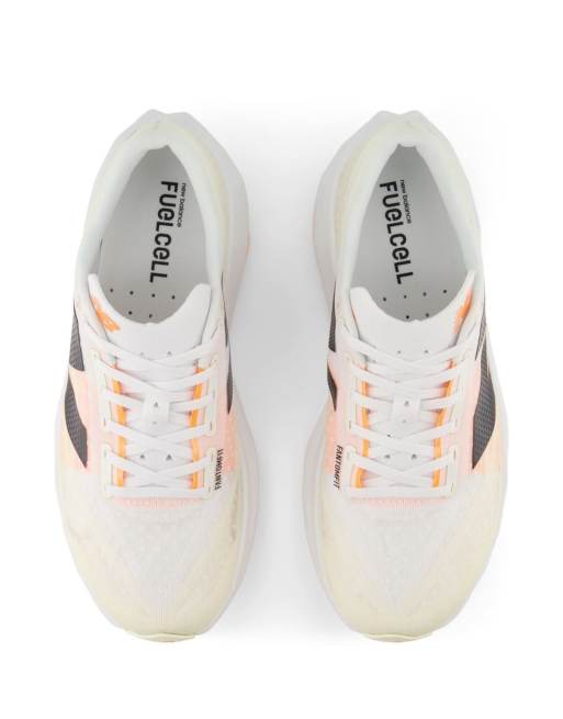 New Balance Fuelcell Rebel v4 running trainers in white, 4 of 4