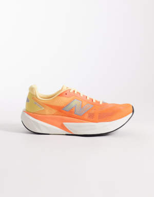 New Balance Fuelcell Rebel v5 mens running trainers in neon orange