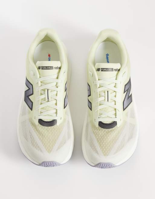 New Balance Fuelcell Rebel v5 mens running trainers in yellow, 3 of 5
