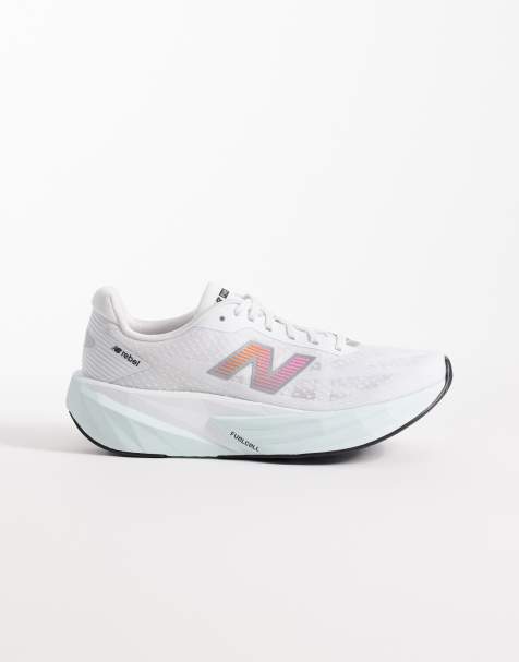 New Balance – Fuelcell Rebel v5 – Vita, ljusblå och rosa löparskor - view 1