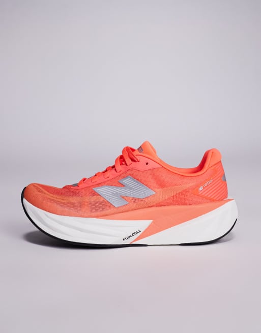New Balance Fuelcell Rebel v5 womens running trainers in bright red, 2 of 5