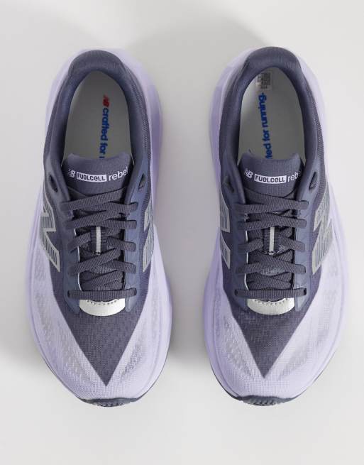 New Balance Fuelcell Rebel v5 womens running trainers in lilac, 3 of 5