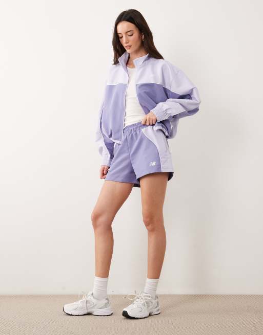 New Balance gewebte Trackside-Jacke in dunklem Rauchviolett, 2 von 4