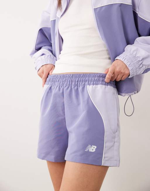New Balance geweven short in donker gerookt violet, 4 van 5