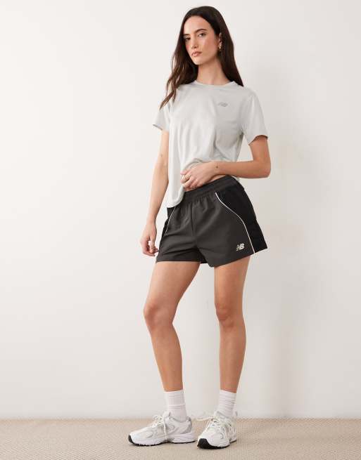 New Balance geweven short in zwart cement, 3 van 5