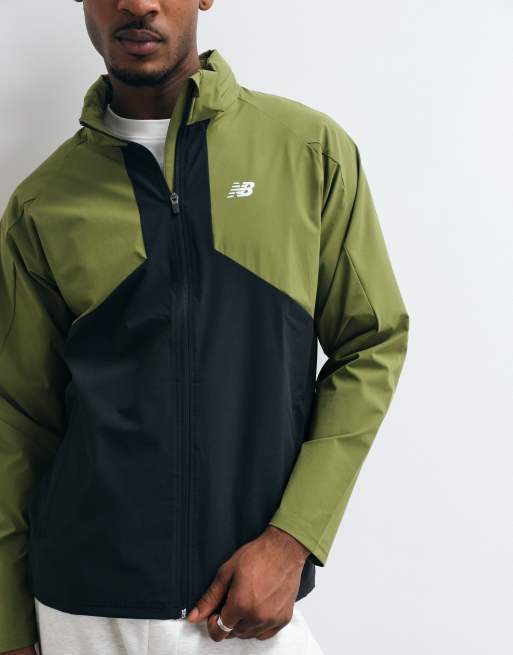 New Balance giacca utility in tessuto elasticizzato verde sport, 4 di 5