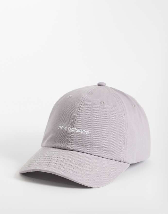 New Balance gorra de 6 paneles con logo lineal en lila