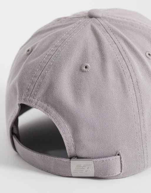 New Balance - gorra de 6 paneles con logo lineal en lila, 2 de 3