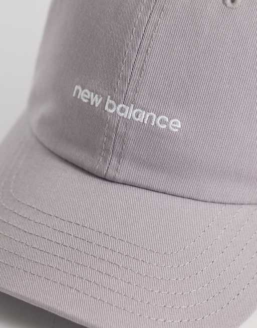 New Balance - gorra de 6 paneles con logo lineal en lila, 3 de 3