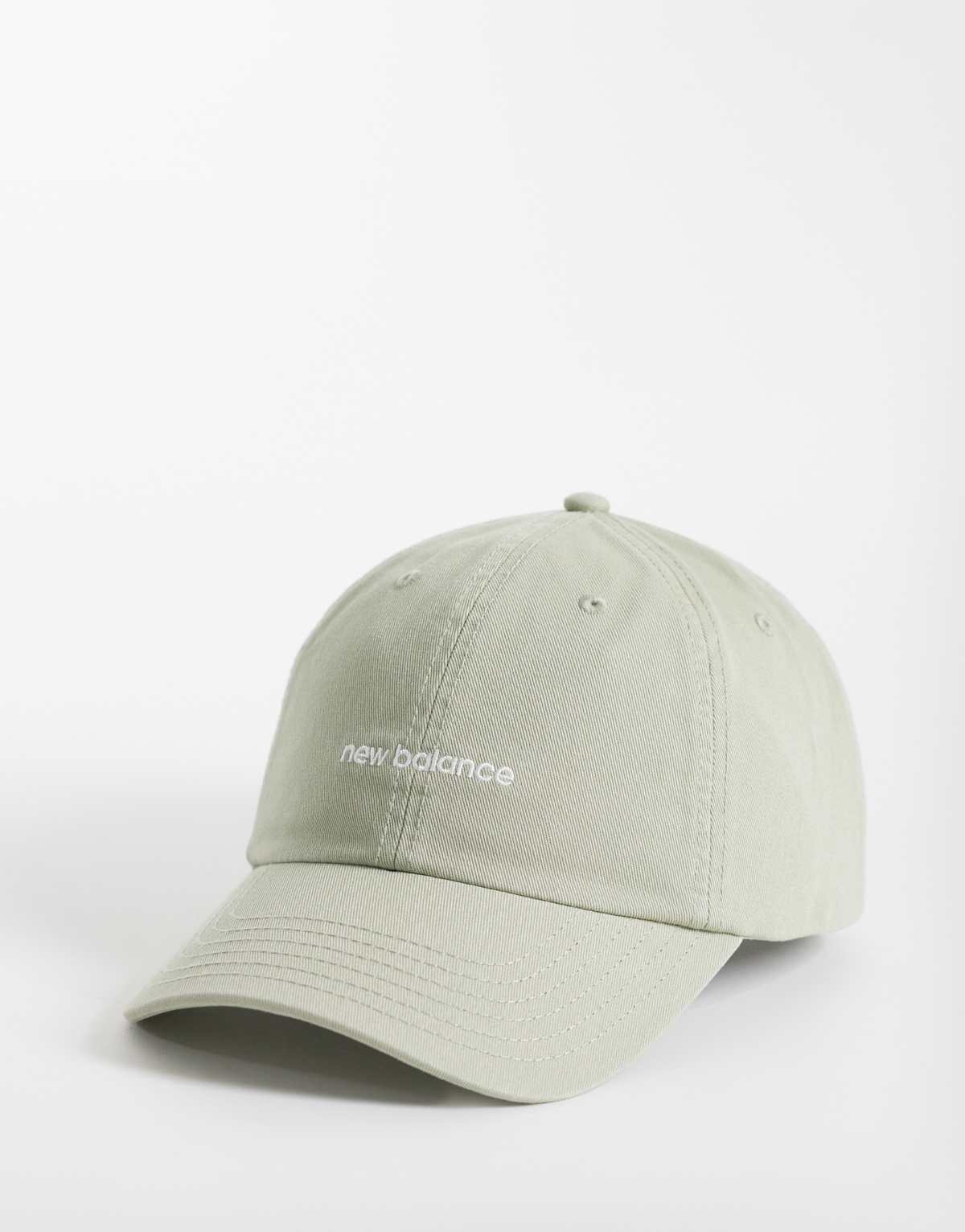 New Balance gorra de 6 paneles con logotipo lineal en verde oliva