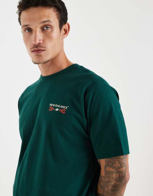New Balance grab a bite Boston grafisk T-shirt i grøn, 4 af 5